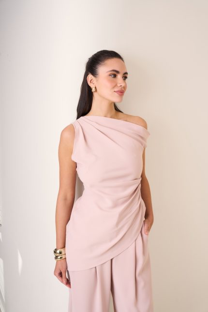 PUDRA ASİMETRİK BLUZ